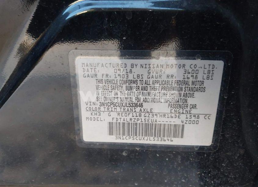 Photo 9 of 2018 Nissan Kicks S (VIN 3N1CP5CUXJL533646)