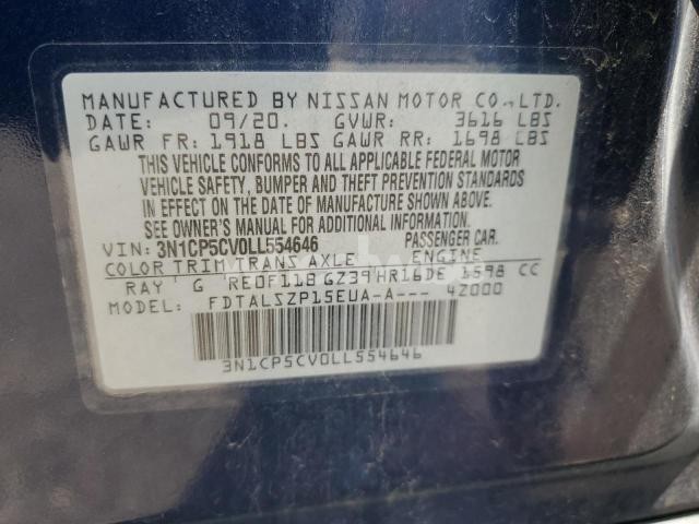 Photo 7 of 2020 NISSAN KICKS SV (VIN 3N1CP5CV0LL554646)