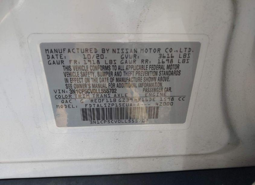 Photo 9 of 2020 Nissan Kicks SV XTRONIC CVT (VIN 3N1CP5CV0LL555702)