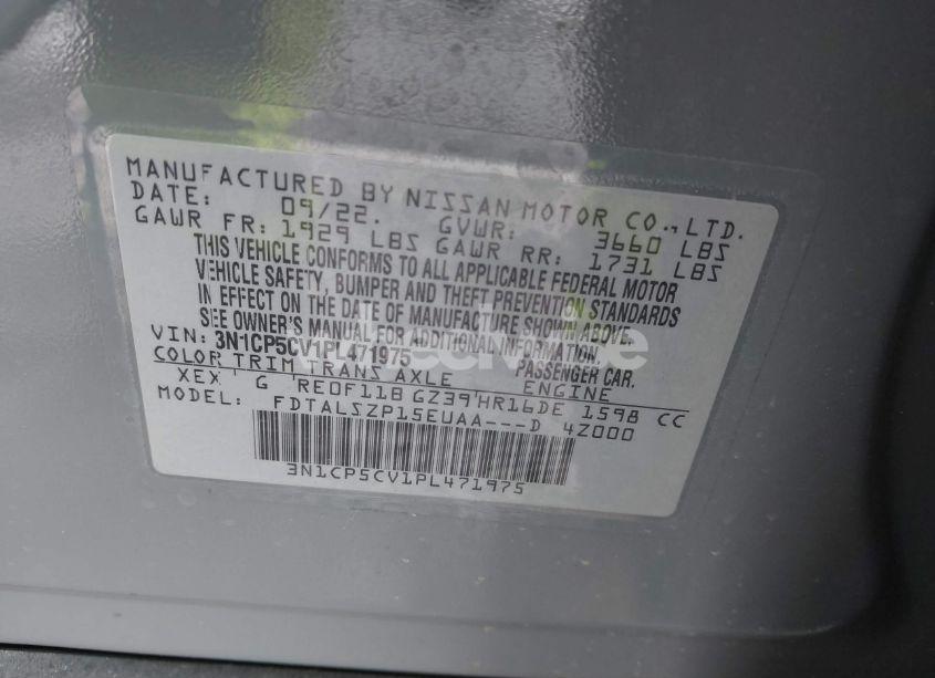 Photo 9 of 2023 Nissan Kicks SV XTRONIC CVT (VIN 3N1CP5CV1PL471975)