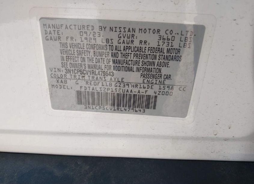 Photo 9 of 2024 Nissan Kicks SV XTRONIC CVT (VIN 3N1CP5CV1RL479643)