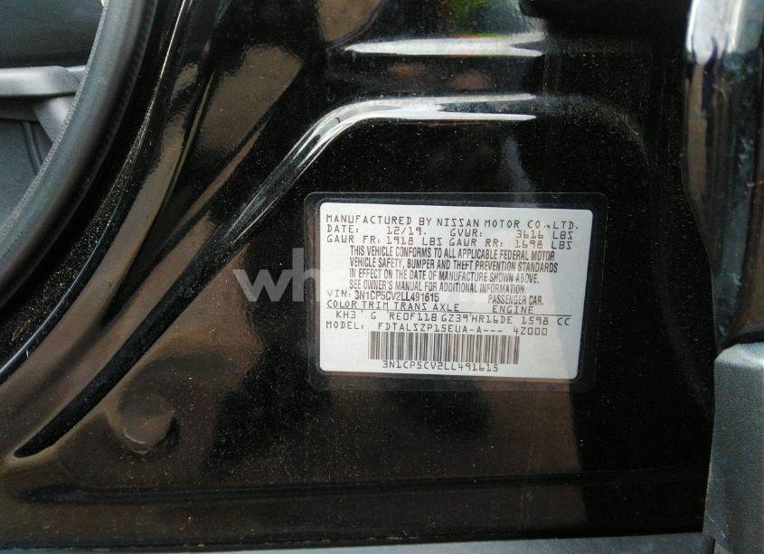 Photo 9 of 2020 Nissan Kicks SV XTRONIC CVT (VIN 3N1CP5CV2LL491615)