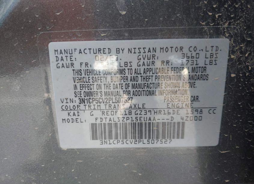 Photo 9 of 2023 Nissan Kicks SV XTRONIC CVT (VIN 3N1CP5CV2PL507527)