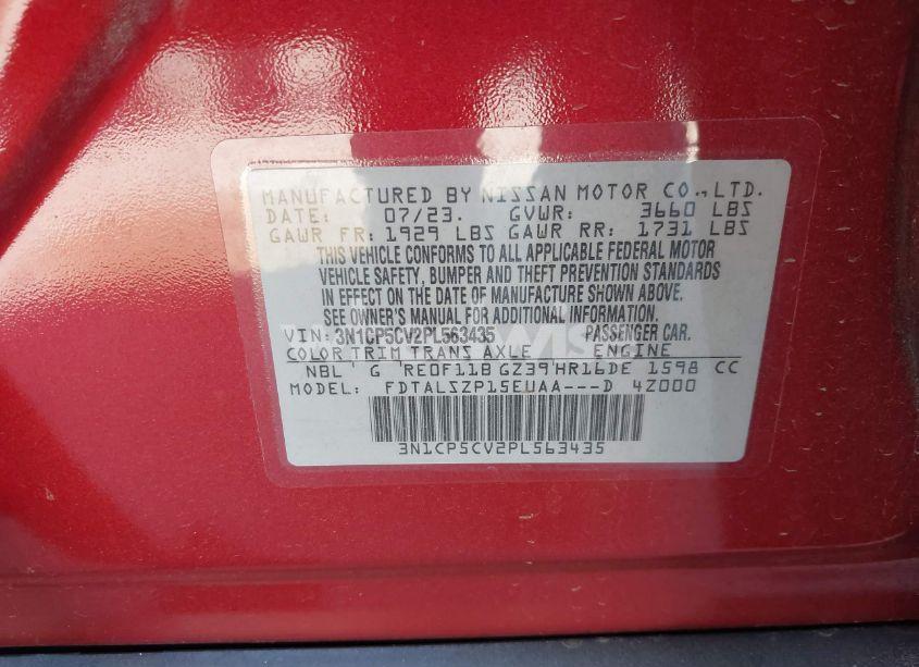 Photo 9 of 2023 Nissan Kicks SV XTRONIC CVT (VIN 3N1CP5CV2PL563435)