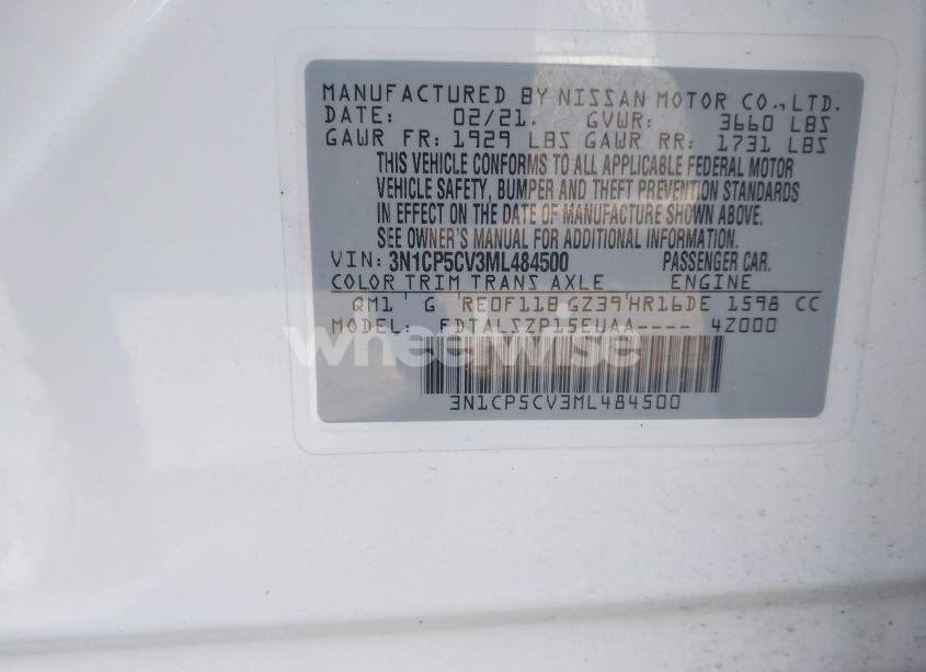 Photo 9 of 2021 Nissan Kicks SV XTRONIC CVT (VIN 3N1CP5CV3ML484500)