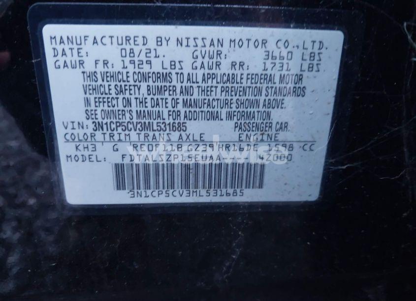 Photo 9 of 2021 Nissan Kicks SV (VIN 3N1CP5CV3ML531685)