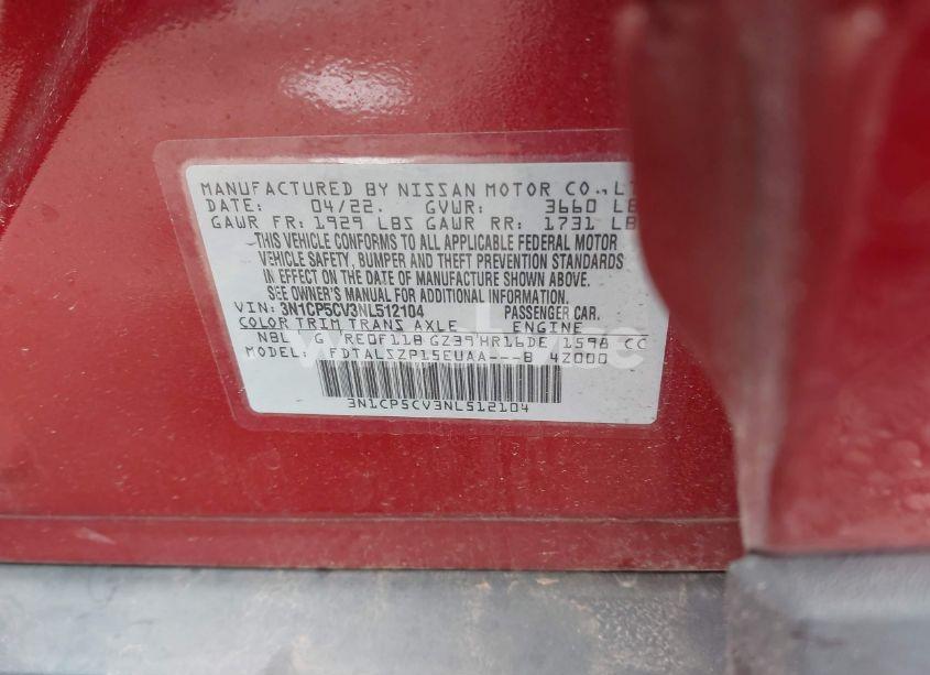 Photo 9 of 2022 Nissan Kicks SV XTRONIC CVT (VIN 3N1CP5CV3NL512104)