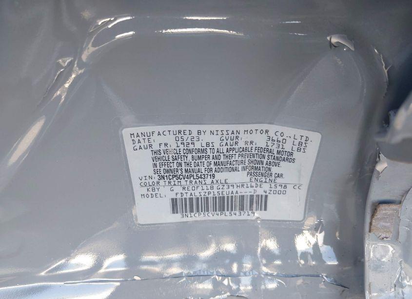 Photo 9 of 2023 Nissan Kicks SV XTRONIC CVT (VIN 3N1CP5CV4PL543719)