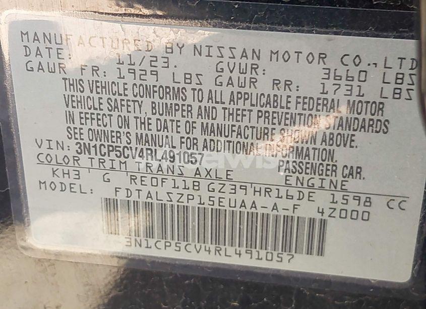 Photo 9 of 2024 Nissan Kicks SV XTRONIC CVT (VIN 3N1CP5CV4RL491057)