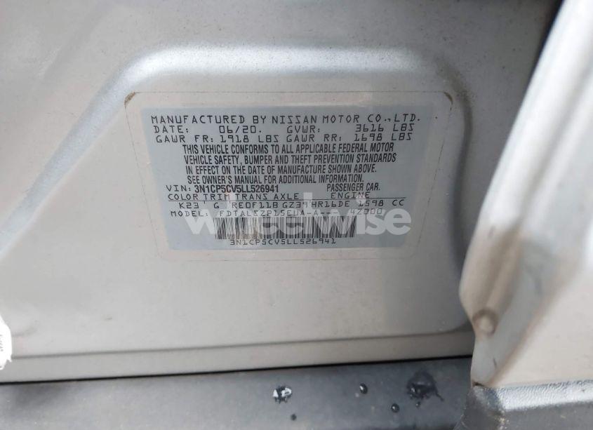 Photo 9 of 2020 Nissan Kicks SV XTRONIC CVT (VIN 3N1CP5CV5LL526941)