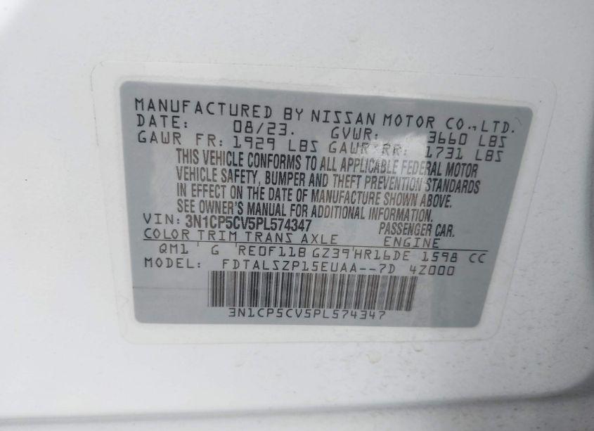 Photo 9 of 2023 Nissan Kicks SV XTRONIC CVT (VIN 3N1CP5CV5PL574347)