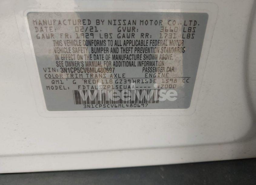 Photo 9 of 2021 Nissan Kicks SV XTRONIC CVT (VIN 3N1CP5CV6ML480697)