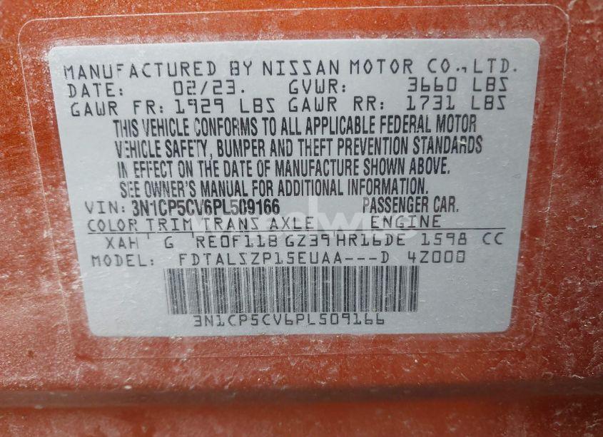 Photo 9 of 2023 Nissan Kicks SV XTRONIC CVT (VIN 3N1CP5CV6PL509166)