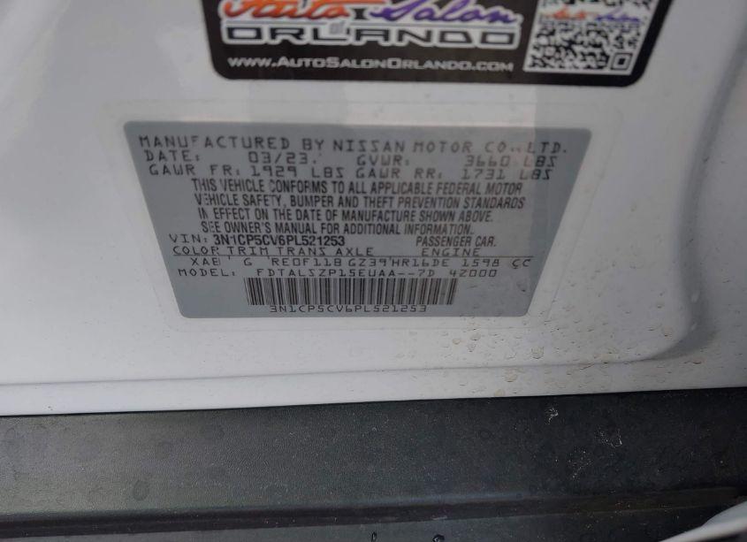 Photo 9 of 2023 Nissan Kicks SV XTRONIC CVT (VIN 3N1CP5CV6PL521253)