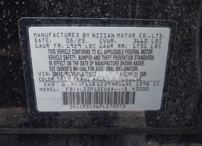 Photo 9 of 2023 Nissan Kicks SV XTRONIC CVT (VIN 3N1CP5CV6PL572073)