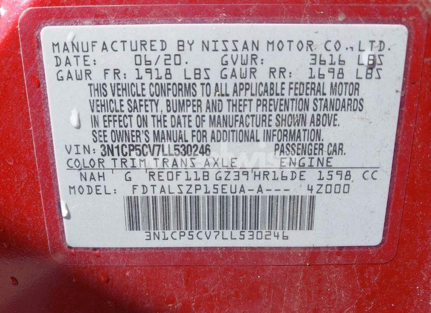 Photo 9 of 2020 Nissan Kicks SV XTRONIC CVT (VIN 3N1CP5CV7LL530246)