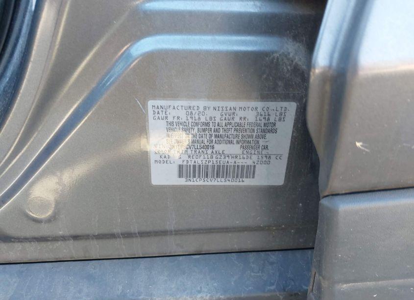 Photo 9 of 2020 Nissan Kicks SV XTRONIC CVT (VIN 3N1CP5CV7LL540016)