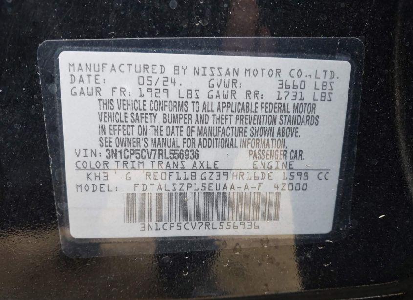 Photo 9 of 2024 Nissan Kicks SV XTRONIC CVT (VIN 3N1CP5CV7RL556936)