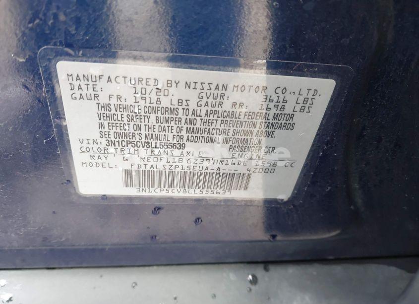 Photo 9 of 2020 Nissan Kicks SV XTRONIC CVT (VIN 3N1CP5CV8LL555639)