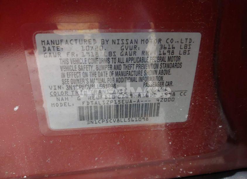 Photo 9 of 2020 Nissan Kicks SV XTRONIC CVT (VIN 3N1CP5CV8LL561098)