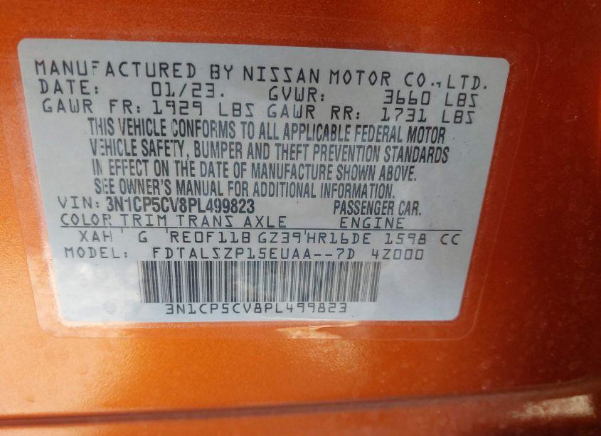 Photo 9 of 2023 Nissan Kicks SV XTRONIC CVT (VIN 3N1CP5CV8PL499823)