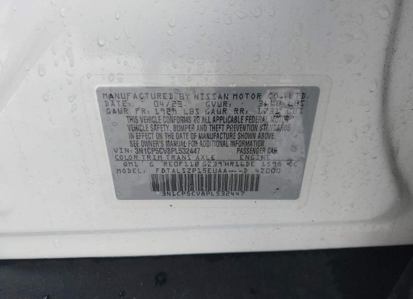 Photo 9 of 2023 Nissan Kicks SV XTRONIC CVT (VIN 3N1CP5CV8PL532447)