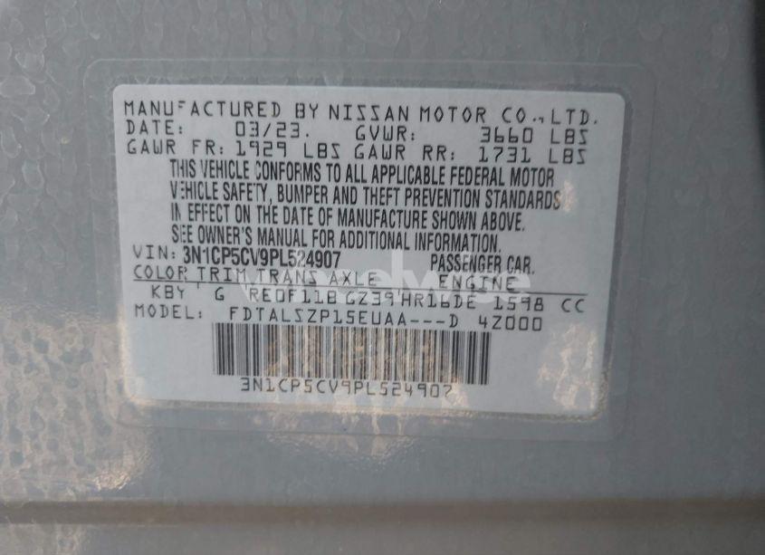 Photo 9 of 2023 Nissan Kicks SV XTRONIC CVT (VIN 3N1CP5CV9PL524907)