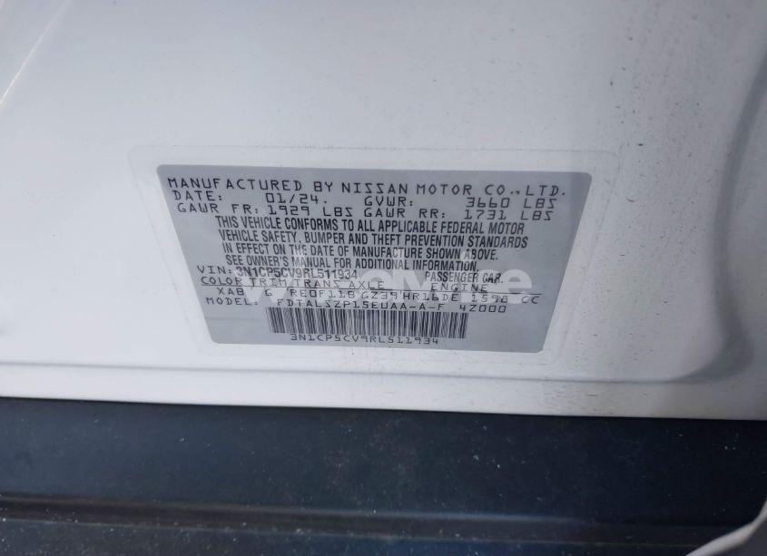 Photo 9 of 2024 Nissan Kicks SV XTRONIC CVT (VIN 3N1CP5CV9RL511934)