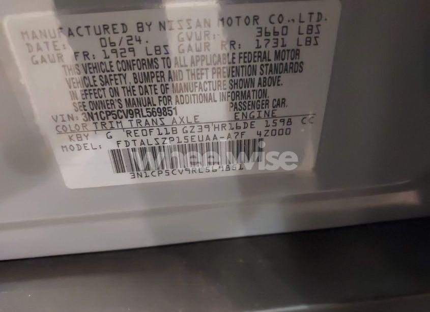 Photo 9 of 2024 Nissan Kicks SV XTRONIC CVT (VIN 3N1CP5CV9RL569851)