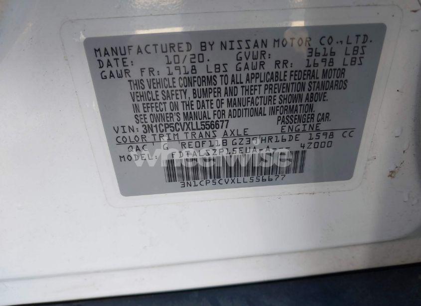 Photo 9 of 2020 Nissan Kicks SV XTRONIC CVT (VIN 3N1CP5CVXLL556677)