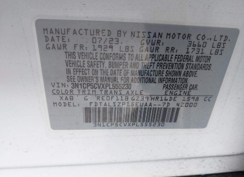 Photo 9 of 2023 Nissan Kicks SV XTRONIC CVT (VIN 3N1CP5CVXPL555230)