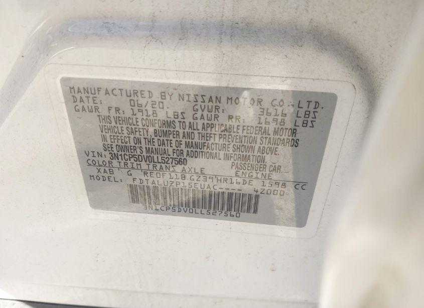 Photo 9 of 2020 Nissan Kicks SR XTRONIC CVT (VIN 3N1CP5DV0LL527560)