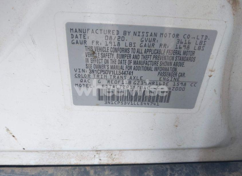 Photo 9 of 2020 Nissan Kicks SR XTRONIC CVT (VIN 3N1CP5DV1LL544741)