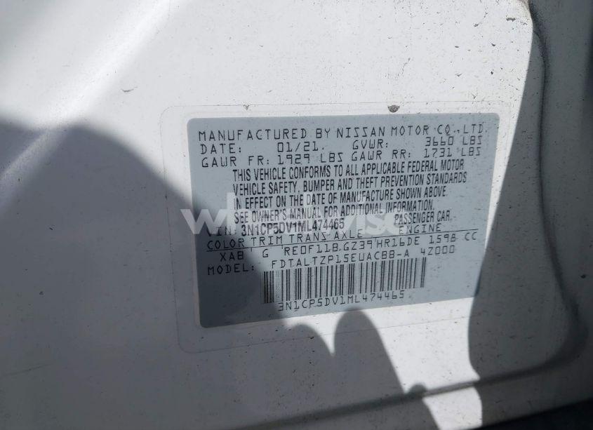 Photo 9 of 2021 Nissan Kicks SR XTRONIC CVT (VIN 3N1CP5DV1ML474465)