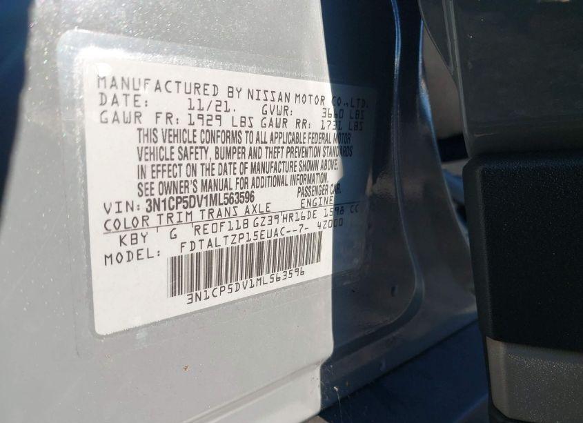 Photo 9 of 2021 Nissan Kicks SR XTRONIC CVT (VIN 3N1CP5DV1ML563596)