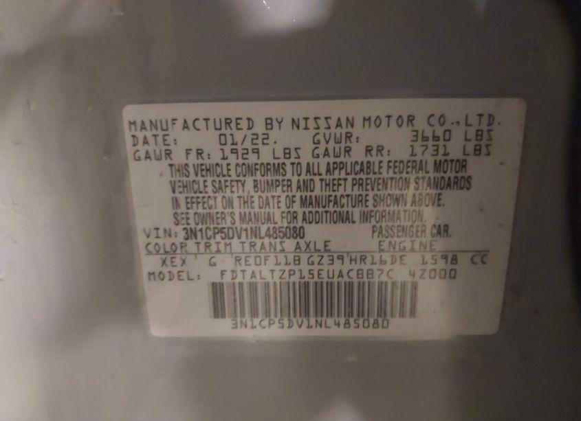 Photo 9 of 2022 Nissan Kicks SR XTRONIC CVT (VIN 3N1CP5DV1NL485080)