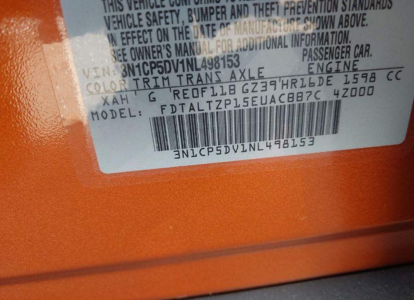 Photo 9 of 2022 Nissan Kicks SR XTRONIC CVT (VIN 3N1CP5DV1NL498153)