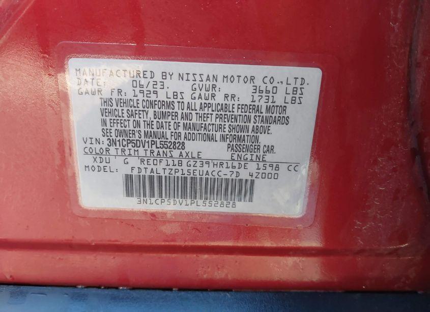 Photo 9 of 2023 Nissan Kicks SR XTRONIC CVT (VIN 3N1CP5DV1PL552828)