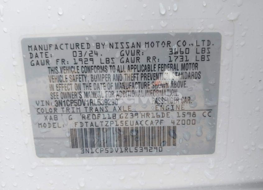 Photo 9 of 2024 Nissan Kicks SR (VIN 3N1CP5DV1RL539290)