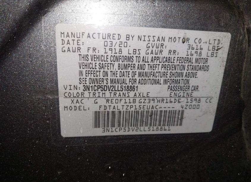 Photo 9 of 2020 Nissan Kicks SR XTRONIC CVT (VIN 3N1CP5DV2LL518861)