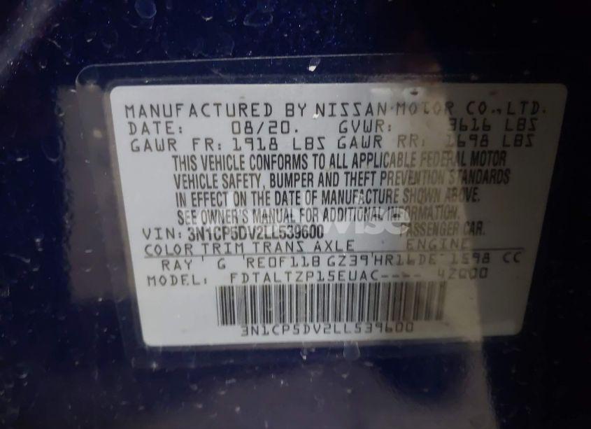 Photo 9 of 2020 Nissan Kicks SR XTRONIC CVT (VIN 3N1CP5DV2LL539600)