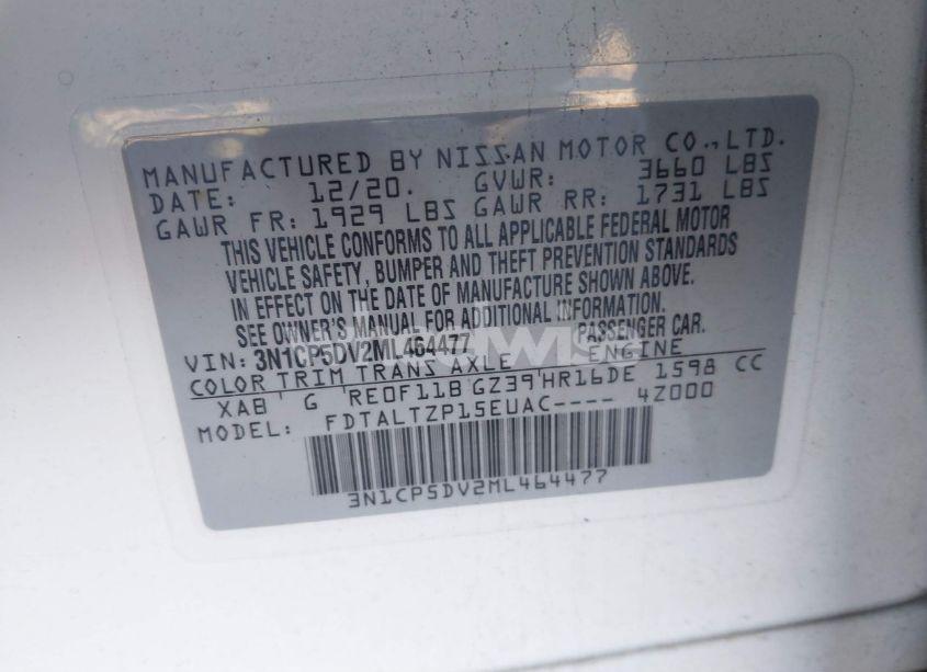 Photo 9 of 2021 Nissan Kicks SR XTRONIC CVT (VIN 3N1CP5DV2ML464477)