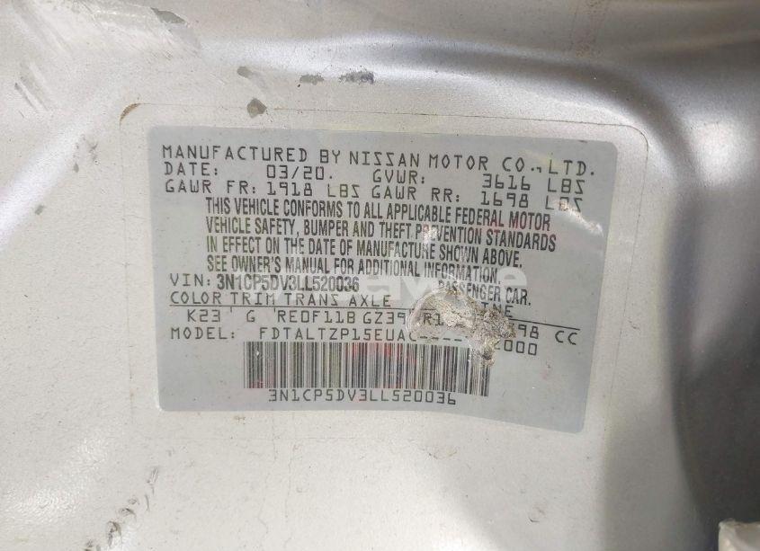 Photo 9 of 2020 Nissan Kicks SR XTRONIC CVT (VIN 3N1CP5DV3LL520036)