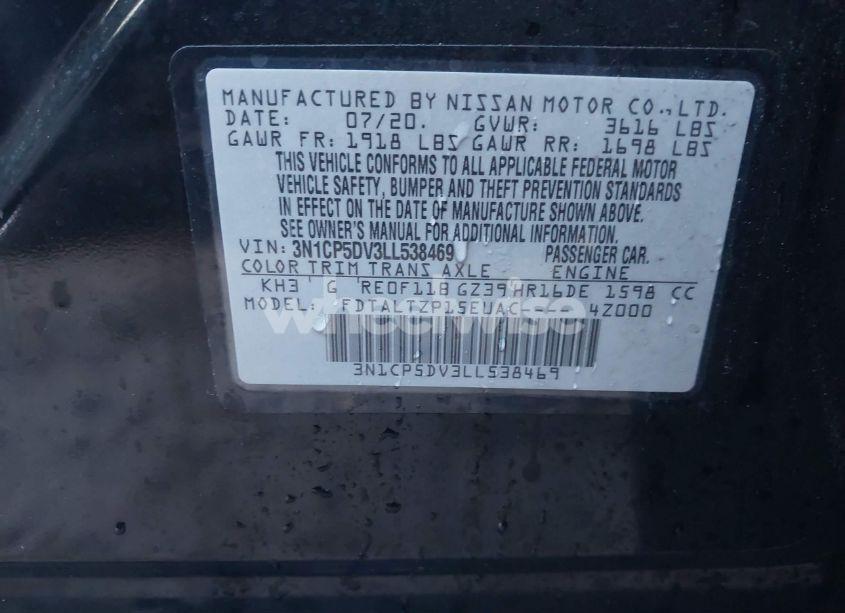 Photo 9 of 2020 Nissan Kicks SR XTRONIC CVT (VIN 3N1CP5DV3LL538469)