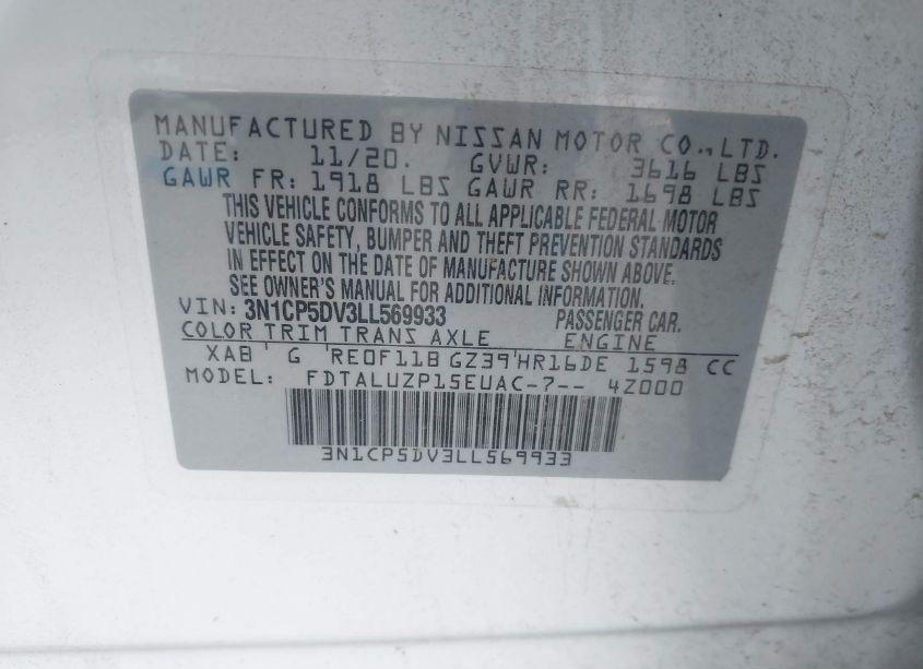 Photo 9 of 2020 Nissan Kicks SR XTRONIC CVT (VIN 3N1CP5DV3LL569933)