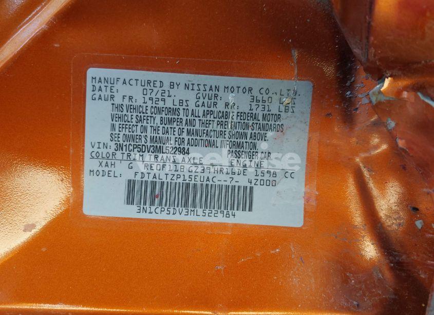 Photo 9 of 2021 Nissan Kicks SR XTRONIC CVT (VIN 3N1CP5DV3ML522984)