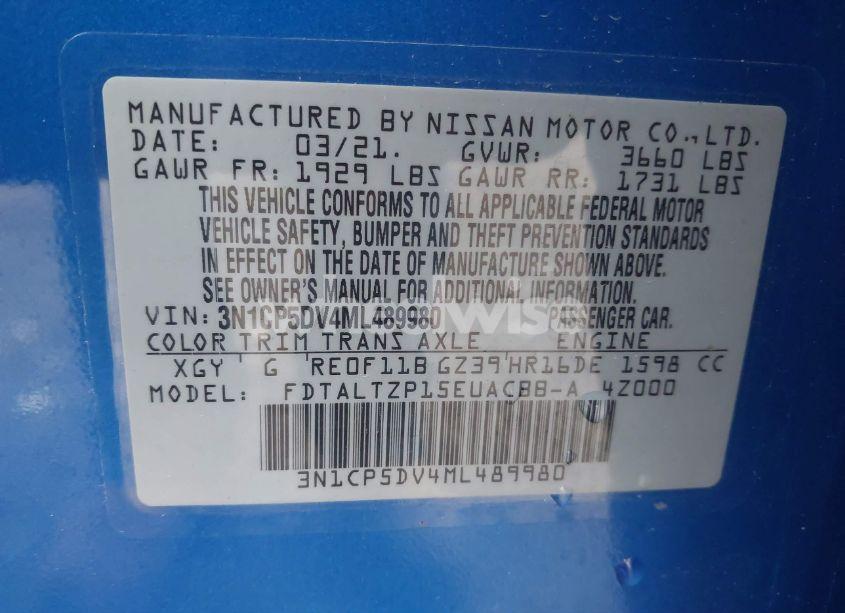 Photo 9 of 2021 Nissan Kicks SR XTRONIC CVT (VIN 3N1CP5DV4ML489980)