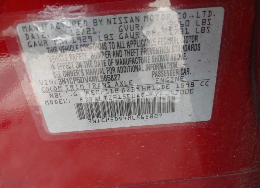 Photo 9 of 2021 Nissan Kicks SR XTRONIC CVT (VIN 3N1CP5DV4ML565827)