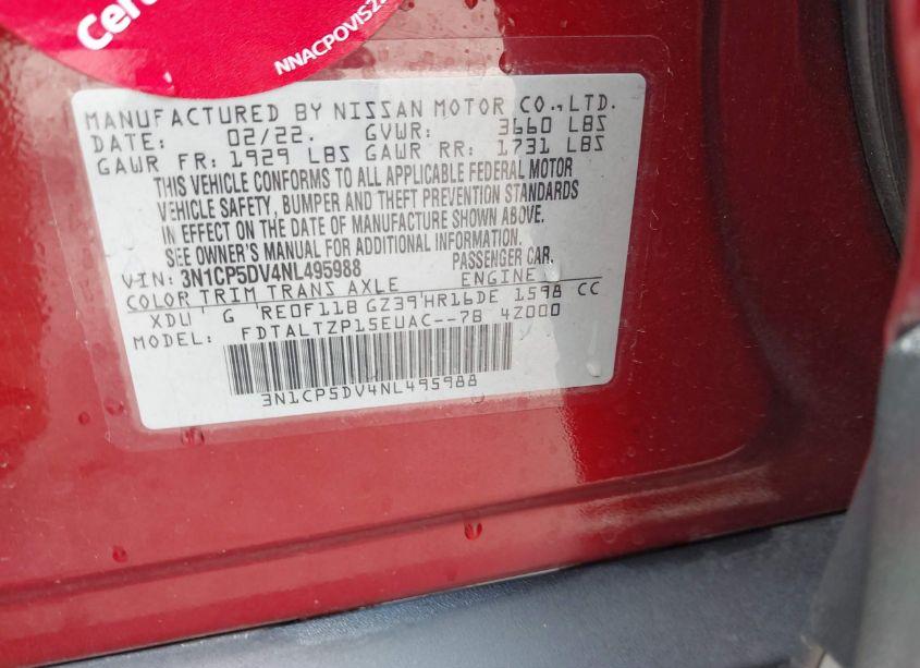 Photo 9 of 2022 Nissan Kicks SR XTRONIC CVT (VIN 3N1CP5DV4NL495988)