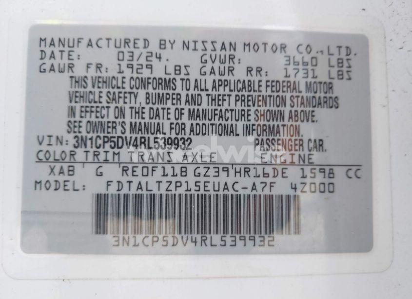 Photo 9 of 2024 Nissan Kicks SR XTRONIC CVT (VIN 3N1CP5DV4RL539932)